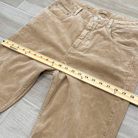 Closed Baylin High-Rise Slim Fit Flare Corduroy Velvet Jeans in Cement Beige Tan - Picture 12 of 15